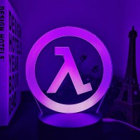 Abchat Half Life Logo Night Lamp For Game Room Decoration Cool Event Prize Of Game Store Color Changing Led Night Light Gift For Him