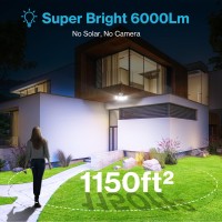 Olafus 65W Motion Sensor Outdoor Light 2 Pack Led Security Light 6000Lm 6500K Exterior Motion Flood Light With 3 Adjustable He