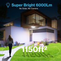 Olafus 65W Motion Sensor Outdoor Light 2 Pack Led Security Light 6000Lm 6500K Exterior Motion Flood Light With 3 Adjustable He