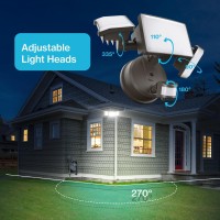 Olafus 65W Motion Sensor Outdoor Light 2 Pack Led Security Light 6000Lm 6500K Exterior Motion Flood Light With 3 Adjustable He