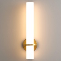 Aijiasi Gold Wall Sconce 18In Modern Bathroom Sconce Wall Lighting 18W 3000K Led Dimmable Wall Sconce Light With Acrylic Lamps