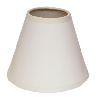 Set of High Quality Parchment and Fabric Lamp Shades This set of 6 chandelier shades features a sturdy brass finish metal Flame Clip that fits securely to your bulb No finial is needed Shade measures 25 top diameter x 5 bottom diameter x 4 slant height Ha