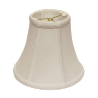 High Quality Fabric Lamp Shade Features a sturdy brass finish metal Bulb Clip that fits securely to your bulb No finial is needed Shade measures 4 top diameter x 8 bottom diameter x 675 slant height Softback lampshade with vertical piping and white liner 