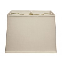 High Quality Fabric Lamp Shade Includes Brass Metallic Finish Washer Washer fitter sits on top of the harp Intended for use with customers own finial Shade measures 7x12 top diameter x 9x14 bottom diameter x 1025 slant height Softback lampshade with white