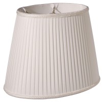 High Quality Fabric Lamp Shade Includes Brass Metallic Finish Washer Washer fitter sits on top of the harp Intended for use with customers own finial Shade measures 5x7 top diameter x 7x10 bottom diameter x 75 slant height Softback lampshade with side ple