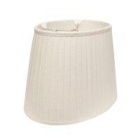 High Quality Fabric Lamp Shade Includes Brass Metallic Finish Washer Washer fitter sits on top of the harp Intended for use with customers own finial Shade measures 7x10 top diameter x 10x14 bottom diameter x 10 slant height Softback lampshade with side p