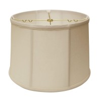 High Quality Fabric Lamp Shade Includes Brass Metallic Finish Washer Washer fitter sits on top of the harp Intended for use with customers own finial Shade measures 15 top diameter x 17 bottom diameter x 1025 slant height Softback lampshade with vertical 