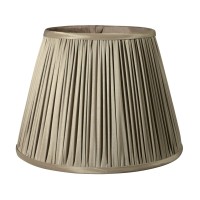 High Quality Fabric Lamp Shade Includes Brass Metallic Finish Washer Washer fitter sits on top of the harp Intended for use with customers own finial Shade measures 115 top diameter x 18 bottom diameter x 115 slant height Softback pencil pleated lampshade