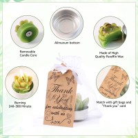 Aixiang 72 Sets Cactus Candles Succulent Tealight Candles + Organza Bags + Thanks Tags For Bridal Shower Candles Favors,Wedding Party Favors For Guests