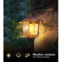 2 Pack Solar Wall Lanterns With Replaceable Bulb,Outdoor Hanging Solar Lights With 4 Solar Panels,Dusk To Dawn Led Outdoor Wall Sconce,Anti-Rust Waterproof Wall Lanterns With Hooks,3000K Warm White