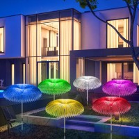 Axafnev Solar Lights For Outside 6 Pack 7 Colors Changing Jellyfish Lights Outdoor Waterproof Solar Flowers Garden Lights For Ya