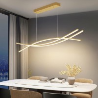 Modern Chandelier With 1100 Dimmable Suitable For Dining Room Bedroom And Living Roomgold