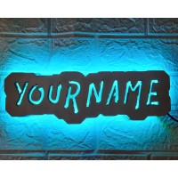 Personalized Username Sign Gamertag Sign Personalized Wooden Gamertag light sign Custom Gamer Tag Sign Custom Gaming LED Light Game Room Decor