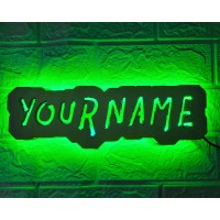 Personalized Username Sign Gamertag Sign Personalized Wooden Gamertag light sign Custom Gamer Tag Sign Custom Gaming LED Light Game Room Decor