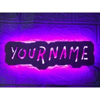 Personalized Username Sign Gamertag Sign Personalized Wooden Gamertag light sign Custom Gamer Tag Sign Custom Gaming LED Light Game Room Decor