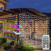 Zaiyw Curtain Lights 600 Led Dual Color Changing Curtain Lights 20Ft X 10 Ft With Remote Connectable Outdoor Curtain Lights Waterproof For Bedroom Patio Wedding Decorations (Cool White & Multicolor)