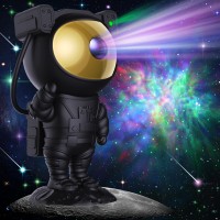 Black Astronaut Star Galaxy Projector Starry Nebula Ceiling Led Night Light Lamp With Timer Remote Kids Bedroom Adults Gaming