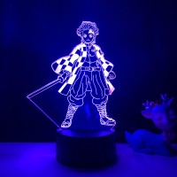 Kimetsu Yaiba Tanjiro Figure Led Night Light For Kids Bedroom Decor Nightlight Child Desk 3D Lamp Demon Slayer Gift