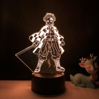 Kimetsu Yaiba Tanjiro Figure Led Night Light For Kids Bedroom Decor Nightlight Child Desk 3D Lamp Demon Slayer Gift