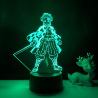 Kimetsu Yaiba Tanjiro Figure Led Night Light For Kids Bedroom Decor Nightlight Child Desk 3D Lamp Demon Slayer Gift