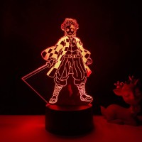 Kimetsu Yaiba Tanjiro Figure Led Night Light For Kids Bedroom Decor Nightlight Child Desk 3D Lamp Demon Slayer Gift