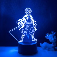 Kimetsu Yaiba Tanjiro Figure Led Night Light For Kids Bedroom Decor Nightlight Child Desk 3D Lamp Demon Slayer Gift