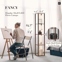 Fenlo Fancy Led Display Shelf With Dimmable Lights Led Shelf Floor Lamp For Living Room Sturdy Corner Shelf Curio Cabinet Di