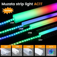 Muzata 164Ft5Meter Rgb Led Strip Light Waterproof 96Ledsm Spotless Light Strip Fit Led Channel U108 U116 Indoor Outdoor Home