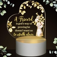 Jetec Friend Gifts For Women Friends Christian Birthday Religious Gift Night Light Inspirational Led Light For Birthday Holiday Lamp To My Bestie Gifts Table Decor (A Friend)