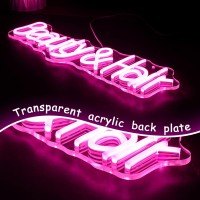 Alkkign Beauty Hair Neon Sign Dimmable Pink Letter Neon Signs Salon Hair Salon Sign Word Led Neon Light Sign Powered Usb For Bar