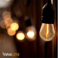 Yimilite S14 Outdoor String Light Bulbs, Shatterproof Waterproof Replacement Bulbs, 1W Equivalent To 10W, 2200K Warm White Led Light Bulbs, E26 Base 15 Pack