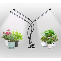 Ipower Led Grow Light 6000K Full Spectrum Clip Plant Growing Lamp With 126 White Red Leds For Indoor Plants 5Level Dimmable