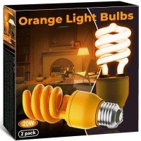 Briignite Orange Light Bulb 14W Orange Lightsorange Light Bulbscfl Light Bulbsspiral Light Bulbscolored Light Bulbsorange