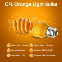 Briignite Orange Light Bulb 14W Orange Lightsorange Light Bulbscfl Light Bulbsspiral Light Bulbscolored Light Bulbsorange