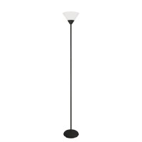 Simple Designs 1 Light Stick Torchiere Floor Lamp With Black Finish Lf1011-Blk