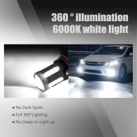 Dewkou Pack2 9005 LED Light Bulbs 6000K White Led Fog Light Bulb 1200 Lumens Xenon White Extremely Super Bright car Replacement Headlights Waterproof Quick Installation White