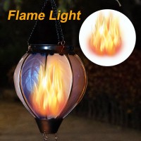 18Inch Hot Air Balloon Solar Lantern With Flickering Flame Hanging Solar Outdoor Lantern Lights Waterproof Lanterns For Garden P