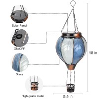 18Inch Hot Air Balloon Solar Lantern With Flickering Flame Hanging Solar Outdoor Lantern Lights Waterproof Lanterns For Garden P