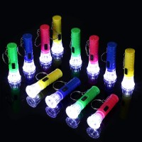 Geelin 200 Pcs Mini Flashlight Keychain 6 Colors Flashlight Small Led Torch Keyring Flashlights For Hiking Camping Party Favors