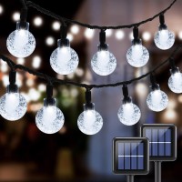 Outside Solar Lights, 240 Led Solar Globe String Lights Outdoor For Patio Decorations, 8Mode Solar Powered Outdoor Lights, Luces Solares Para Patio, Solar Hanging Lights For Tree Balcony White 2Pack