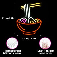 Ramen Neon Sign Ramen Noodle Led Neon Lights For Wall Decor 161X126Neon Billboard Powered By Usb Cool Neon Lights For Restaura