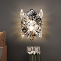 Modern Crystal Wall Sconces Chrome Wall Light Fixtures Luxury Indoor Wall Lamp K9 Crystal Vanity Wall Mount Lamps Industrial Sco