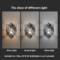 Modern Crystal Wall Sconces Chrome Wall Light Fixtures Luxury Indoor Wall Lamp K9 Crystal Vanity Wall Mount Lamps Industrial Sco