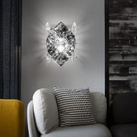 Modern Crystal Wall Sconces Chrome Wall Light Fixtures Luxury Indoor Wall Lamp K9 Crystal Vanity Wall Mount Lamps Industrial Sco