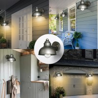 Ptrworoa 2 Pack Outdoor Wall Lights With Silver Finish And E26 Socket Base, Farmhouse Barn Lights, Exquisite Wall Sconces For Indoor And Outdoor