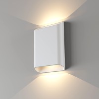 Ilucezzo Led Wall Lights Outdoor Wall Sconces Dimmable 15.5W, Ip65 Waterproof Porch Lights Up And Down Modern Wall Lamps, Patio Wall Light Fixture, 3000K 120-277V Cri 90+ (White)