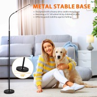 Xxean Led Floor Lamp With Remote Touch Control Dimmable 15W Pole Lamps For Living Room 70 Adjustable Height Standing Reading L