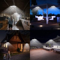 Deogos Solar Pendant Lights Dual Head Solar Shed Lights With Motion Sensor For Outdoor 180 Led Solar Indoor Lights With Remote