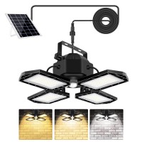 Jofios Solar Pendant Lights Outdoor Indoor,Solar Shed Lights Indoor With Motion Sensor With Remote,120