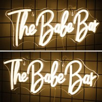 Horseneon The Babe Bar Neon Led Sign Warm White Neon Signs For Wall Decor The Babe Bar Neon Lights Signs With Usb Powered For